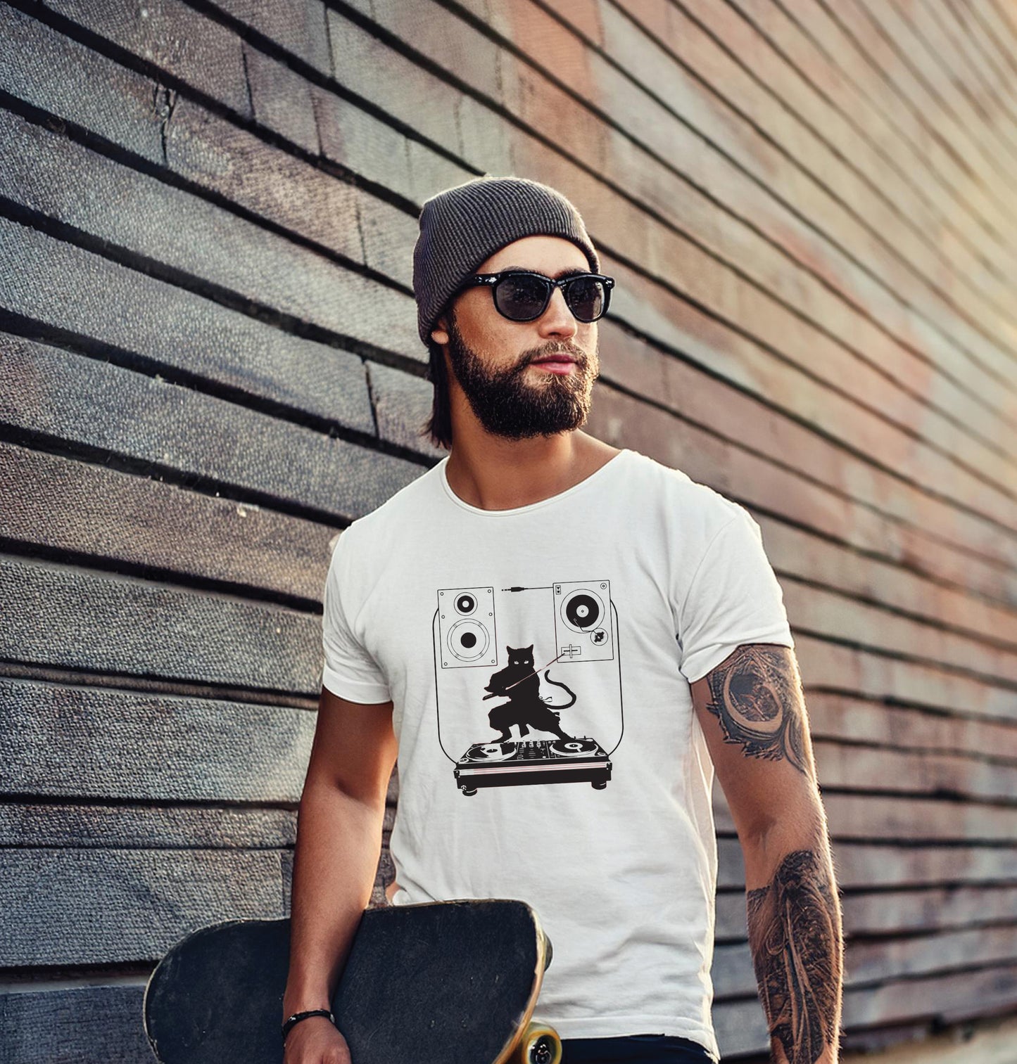 DJ NINJA CAT Softstyle T-Shirt