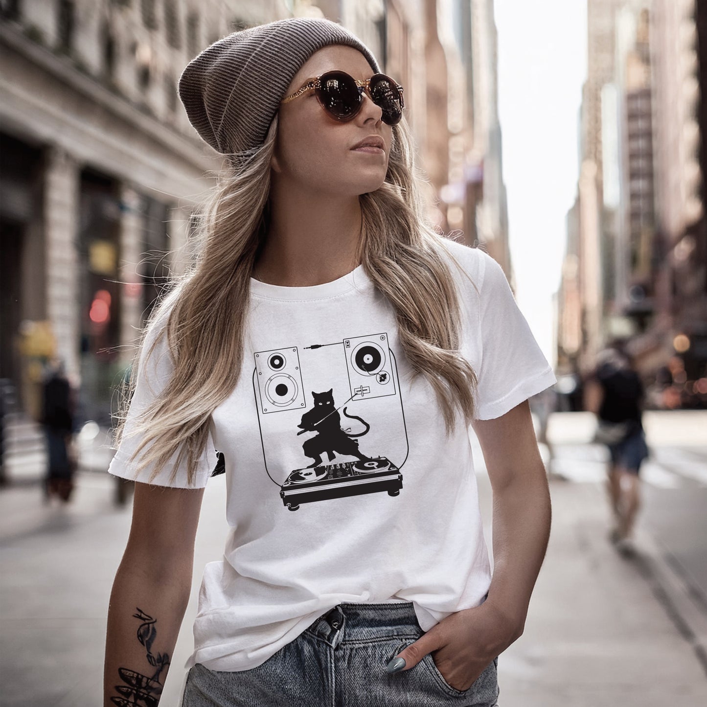 DJ NINJA CAT Softstyle T-Shirt