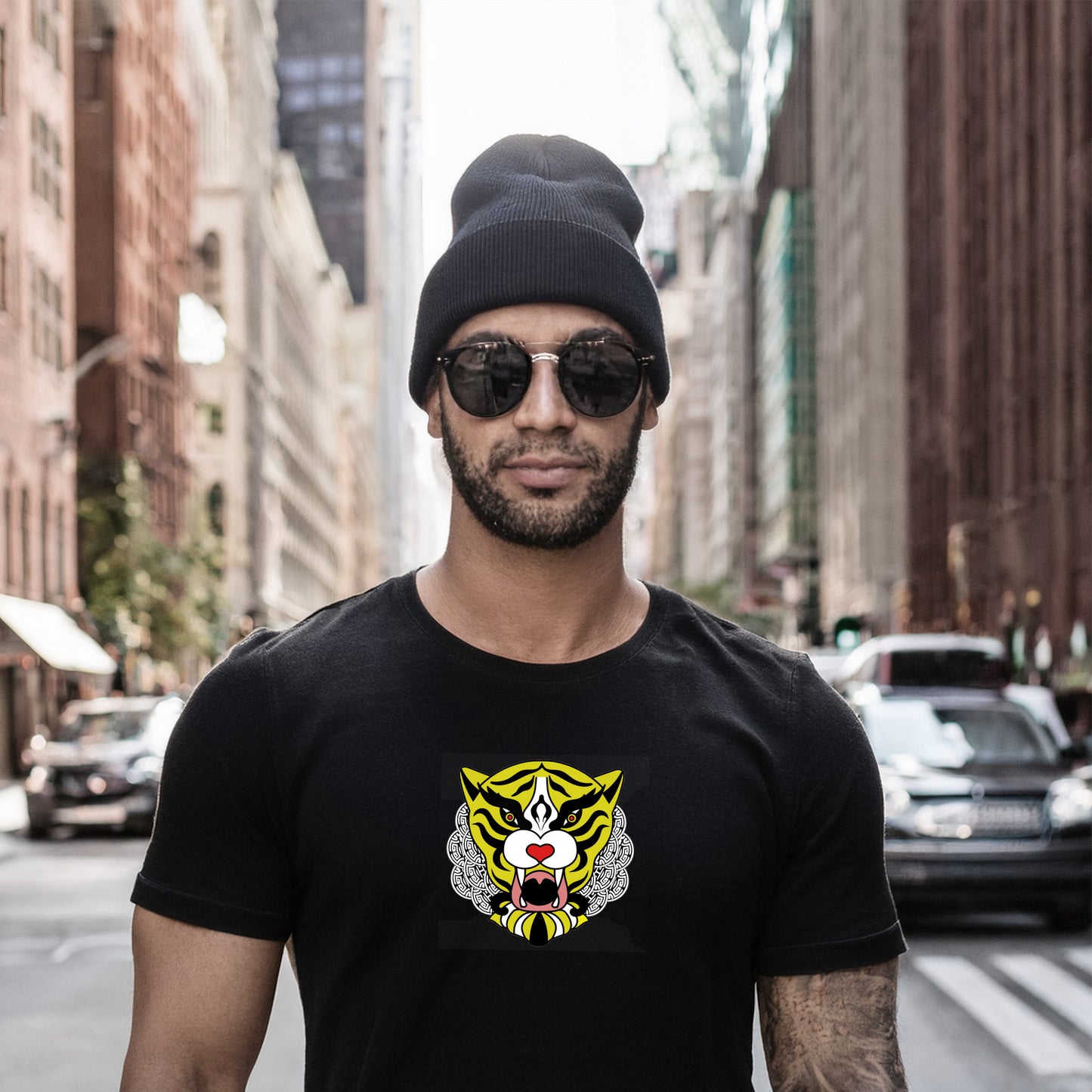 FIERCE TIGER BLACK Softstyle T-Shirt