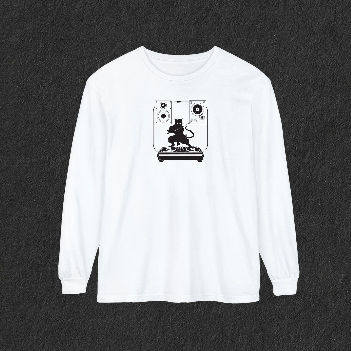 DJ NINJA CAT Long Sleeve T-Shirt