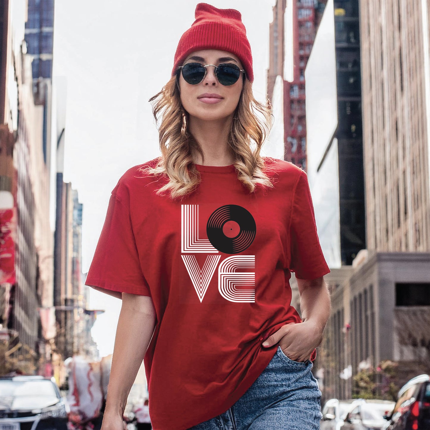 VINYL LOVE RED Softstyle T-Shirt